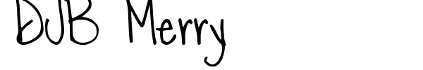 DJB Merry font preview